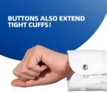 12 Pcs Metal Collar Extenders for Men Women Shirts - Elastic Button Extender Neck Extenders for Dress Coat - Adjustable Buttons for Shirt Cuffs Dresses Suit Pants (Black, White, Silver) (Plastic) - Image 7