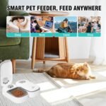 Automatic Cat Feeder 2 Meal, 48H Timer Wet Dry Cat Food Dispenser, with Display and Power Saving Mode, for Cat and Dog Automatic Feeder - Image 3