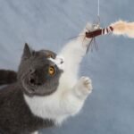 POPETPOP 2pcs Cat Wand Refill Teaser Toys Feathered Dragonfly with Bell Cat Teaser Attachment Cat Worms Replacement Brown - Image 8