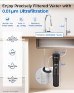 Waterdrop 15UB-UF 0.01 μm Ultra Filtration Under Sink Water Filter System, Reduces Lead, Chlorine, Bad Taste & Odor, 2 Years, with Dedicated Brushed Nickel Faucet, USA Tech - Image 3