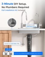 Waterdrop 15UB-UF 0.01 μm Ultra Filtration Under Sink Water Filter System, Reduces Lead, Chlorine, Bad Taste & Odor, 2 Years, with Dedicated Brushed Nickel Faucet, USA Tech - Image 8