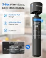 Waterdrop 15UB-UF 0.01 μm Ultra Filtration Under Sink Water Filter System, Reduces Lead, Chlorine, Bad Taste & Odor, 2 Years, with Dedicated Brushed Nickel Faucet, USA Tech - Image 9