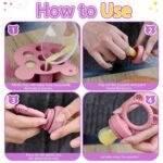 Baby Food Feeder/Fruit Feeder Pacifier NibblerTray Combo，Breastmilk Popsicle Molds for Baby Cooling Relief, BPA Free Silicone Feeder for Safe Infant Self Feeding, （powder ros) - Image 6