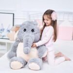 IKASA Giant Elephant Stuffed Animal Plush Toys Gifts Gray (Gray, 39 inches) - Image 4