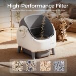 Open-Top Self Cleaning Litter Box, Automatic Cat Litter Box with APP Control, Integrated Safety Protection, Includes Trash Bags - Image 7