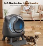 Self Cleaning Litter Box,Automatic Cat Litter Box for Multi Cats,FEELNEEDY Odor Control,litiere Pour Chat autonettoyant, Extra Large, APP Control,Safety Sensors, with 1 Trash Bag and Litter Mat - Image 3