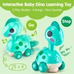 CubicFun Baby Toys 12-18 Months - Touch and Go Dinosaur Musical Flash Crawling Toys for Babies, for 1 2 Year Old Boy Girl - Image 3