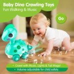 CubicFun Baby Toys 12-18 Months - Touch and Go Dinosaur Musical Flash Crawling Toys for Babies, for 1 2 Year Old Boy Girl - Image 4