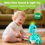 CubicFun Baby Toys 12-18 Months - Touch and Go Dinosaur Musical Flash Crawling Toys for Babies, for 1 2 Year Old Boy Girl - Image 5