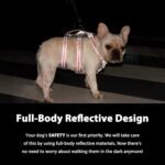 Huntboo Escape Proof Dog Harness, Escape Artist Harness, Fully Reflective Harness with Padded Handle, Breathable,Durable, Adjustable Vest for Medium Dogs Walking, Training, and Running Gear (Pink,M) - Image 4