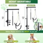 36" Dog Grooming Arm with Clamp, Adjustable Pet Grooming Table Arm with Hammock, Loop & Two No-Sit Haunch Holder, Heavy Duty Grooming Arms for Small/Medium Pets, Home - Image 4