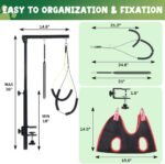 36" Dog Grooming Arm with Clamp, Adjustable Pet Grooming Table Arm with Hammock, Loop & Two No-Sit Haunch Holder, Heavy Duty Grooming Arms for Small/Medium Pets, Home - Image 7