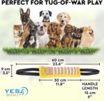 Dog Bite Tug Toy - 30x8 cm - Durable Pull Toy with 2 Soft & Strong Handles - Tough Jute Bite Pillow for Medium to Large Dogs - Ideal for Tug of War, Fetch, K9, Puppy Training & Play - by Yes4Quality - Image 8