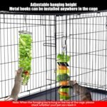 2pcs Rat Enrichment Toys, Zinc Alloy Rat Foraging Toy Chew-Proof Hanging Rodent Slow Feeder Food Basket Tool for Fruit & Vegetable Holder, Bunny, Birds, Mice Cage Accessories Puzzle Chew Toy - Image 5