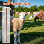 10 Pieces Lamb Feeding Tubes, Red Flexible Rubber Replacement Tubing Supplies for Lamb,Sheep,Piglet,Rabbit,Puppy Feeding (16 Inch x 16FR) (10 Pack, 14 FR) - Image 4
