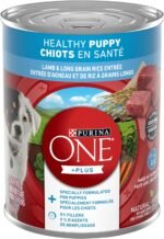 Purina ONE +Plus Classic Ground Wet Puppy Food, Lamb & Long Grain Rice Entree - 368 g Can (12 Pack) - Image 3
