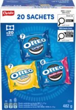 OREO, 20 Snack Packs (Individually Wrapped), 40 Cookies, School, Lunch, Travel, Gift, Birthday, Bulk Variety Pack of OREOs Original Chocolate & Double Stuf & Golden Vanilla Sandwich Cookies, 482g - Image 5