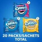 OREO, 20 Snack Packs (Individually Wrapped), 40 Cookies, School, Lunch, Travel, Gift, Birthday, Bulk Variety Pack of OREOs Original Chocolate & Double Stuf & Golden Vanilla Sandwich Cookies, 482g - Image 6