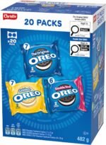 OREO, 20 Snack Packs (Individually Wrapped), 40 Cookies, School, Lunch, Travel, Gift, Birthday, Bulk Variety Pack of OREOs Original Chocolate & Double Stuf & Golden Vanilla Sandwich Cookies, 482g - Image 15
