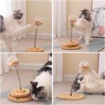 Marchul Cat Ball Toy with Treat Ball, Cat Treat Dispenser Toy with Roller Track Ball, Interactive Cat Toys Wooden for Indoor Cats Kitten, Cat Food Toy Automatic Slow Feeder Ball - Image 7