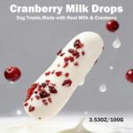Low Fat Grain Free Cranberry Dog Treats, Yogurt Bites with Real Cranberry Pieces for Dogs & Cats, Crunchy Training Reward, 3.5oz (100g) - Image 3