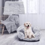 Dual use 20.5 * 23.6" Cat Beds for Indoor Cats,Soft Plush Cat Bed with Button,Cat Sleeping Bed,Calming Dog Bed,Pet Bed Mat Blanket,Cat Bed Mat,Calming Cat Bed (Gray) - Image 6