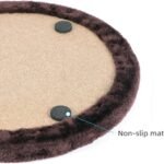 Happi N Pets Large Cat Self Groomer, Arch Grooming Brush with Heavy Wooden Scratching Pad, Rubbing Post & Toy, Cat Face Scratchers Body Massager, Cat Scratchers for Indoor Cats, Brown - Image 7