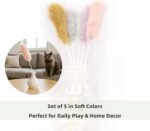 5 Pack Real Rabbit Fur Cat Teaser Toys – Interactive Cat Wand Set with Soft Fluffy Ends – Lightweight & Fun for Indoor Cats - Image 4