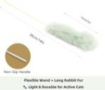 5 Pack Real Rabbit Fur Cat Teaser Toys – Interactive Cat Wand Set with Soft Fluffy Ends – Lightweight & Fun for Indoor Cats - Image 5