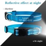 Personalized Dog Collar, Custom ID Collar Reflective Nylon Collar with Pet Name and Phone Number 4 Adjustable Sizes X-Small Small Medium Large Quick Release Buckle and D-Ring (Solid) - Image 5