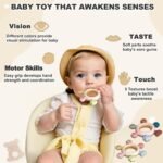Teething Toys for Babies, 2 Pack Teether for Baby, Silicone Teething Ring for Sucking Needs, BPA Free Baby Toys 0-3-6-12 Months, Nursing Accessories Chew Gift Toys for Teething Pain Relief - Image 3