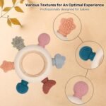 Teething Toys for Babies, 2 Pack Teether for Baby, Silicone Teething Ring for Sucking Needs, BPA Free Baby Toys 0-3-6-12 Months, Nursing Accessories Chew Gift Toys for Teething Pain Relief - Image 4