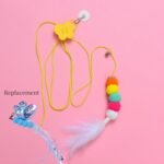 Cat Toys for Indoor Toys,Rainbow Cat Wand Toys,Feather Flips Plush Ball Cat Toys,Interactive Real Feather Cat Toy for Teaser Play and Chase Exercise with Kitten 4 Pack - Image 6