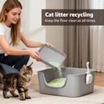Litter Box Step/Ramp,Cat Litter Catcher Mat with Base,Pedal Step Stool with Filter Function,Waterproof & Non-Slip Kitty Litter Catcher Tray, Anti-Tracking,Easy to Clean and Protect The Floor - Image 7