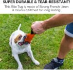 K9 Dog Bite Tug Toy - Made of Durable & Tear-Resistant French Linen - Perfect for Tug of War, Fetch & Puppy Training - Ideal for Medium to Large Dogs - Tough Pull Toy with Strong Handle & Stitching - Image 4