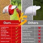 DIY Chicken Feeders - Automatic Poultry Feeder with 6 Ports, 1 Hole, Gravity Chick Feeder, Rodent & Rain Proof for Buckets, Barrels, Bins & Troughs (6 pcs) - Image 4