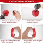 DIY Chicken Feeders - Automatic Poultry Feeder with 6 Ports, 1 Hole, Gravity Chick Feeder, Rodent & Rain Proof for Buckets, Barrels, Bins & Troughs (6 pcs) - Image 5