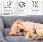 PowerKing Dog Bed Pet Bed Cat Bed Mattress Washable Pads Room Waterproof Bottom for Dogs Pets-23.6''x 16''x 5'' (Grey) - Image 5