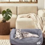PowerKing Dog Bed Pet Bed Cat Bed Mattress Washable Pads Room Waterproof Bottom for Dogs Pets-23.6''x 16''x 5'' (Grey) - Image 6