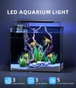 3 Gallon Fish Tank Aquarium Kit with Filter, LED Light with Timer, Siphon Vacuum Cleaner, Lid, Self-Cleaning Glass Rimless Betta Tank - Image 3