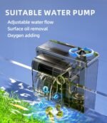 3 Gallon Fish Tank Aquarium Kit with Filter, LED Light with Timer, Siphon Vacuum Cleaner, Lid, Self-Cleaning Glass Rimless Betta Tank - Image 4