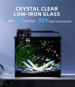 3 Gallon Fish Tank Aquarium Kit with Filter, LED Light with Timer, Siphon Vacuum Cleaner, Lid, Self-Cleaning Glass Rimless Betta Tank - Image 5