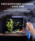 3 Gallon Fish Tank Aquarium Kit with Filter, LED Light with Timer, Siphon Vacuum Cleaner, Lid, Self-Cleaning Glass Rimless Betta Tank - Image 6