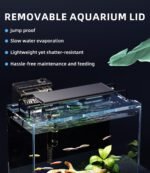 3 Gallon Fish Tank Aquarium Kit with Filter, LED Light with Timer, Siphon Vacuum Cleaner, Lid, Self-Cleaning Glass Rimless Betta Tank - Image 7