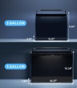 3 Gallon Fish Tank Aquarium Kit with Filter, LED Light with Timer, Siphon Vacuum Cleaner, Lid, Self-Cleaning Glass Rimless Betta Tank - Image 8