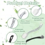 2 Pcs Bird Cage Cleaner Brush & Scoop with Long Handle and Curved Brush Head, 2-in-1 Bird Cage Cleaner with Front and Back Brushes for Kennel, and Parrot Perch Cleaning (2 Pcs) - Image 4