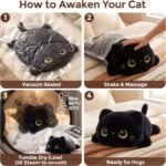 Cute Black Cat Plush Pillow, Kawaii Plushies Black Cat Stuffed Animals, Squishy Plushies, Cuddle Plush Pillow for Kids & Girls (20 Inch) - Image 10