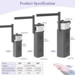 10W Powerful Aquarium Filter, Adjustable Filter for 5-20Gal Fish Tank with Biochemical Sponges, Submersible Fish/Turtle Water Filters, Filtration/Oxygenation/Water Cycle 3in1 Filter - Image 3
