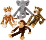 MULTIPET Swinging Safari Elephant Plush Dog Toy with Extra Long Arms and Legs with Squeakers, 22-Inch, Large, Gray, 1 Count (Pack of 1), 22371 - Image 3