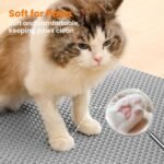 Cat Litter Mat, 60x45cm Large Honeycomb Double Layer Cat Litter Mat Trapper, Non Slip Waterproof Urine Proof Cat Litter Box Mat for Floor, Cat Supplies and Essentials, Grey - Image 8